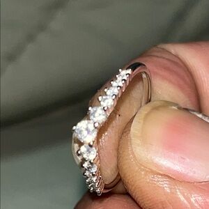 Elegant Silver Diamond Ring